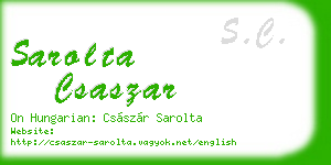 sarolta csaszar business card