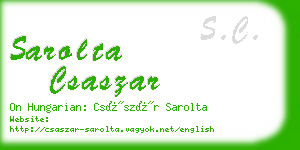 sarolta csaszar business card